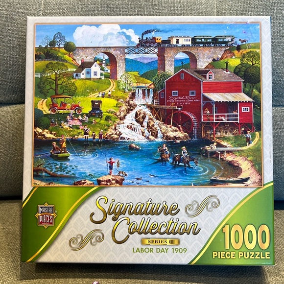 🔴3/$20🔴MasterPieces Signature Collection jigsaw Puzzle Labor Day 1909 1000pc - Picture 1 of 3